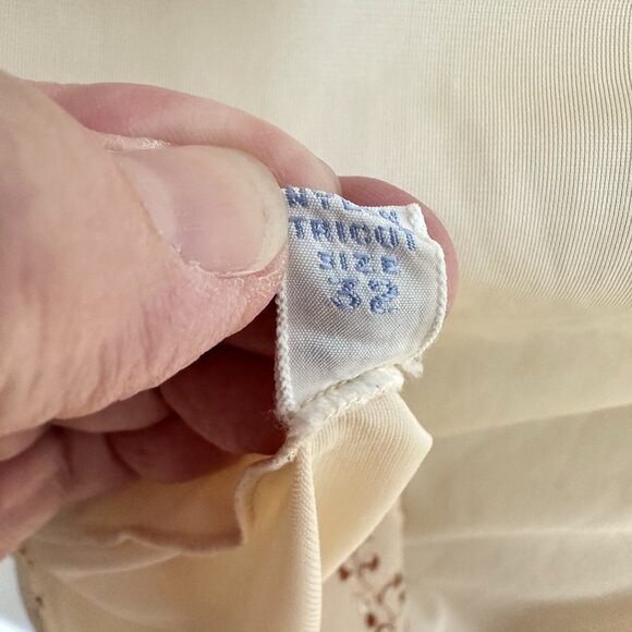 vintage 60s VANITY FAIR 2 piece pajama set sheer embroidered lounge sleep XS S - Picture 14 of 16